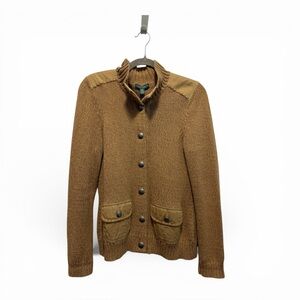 Lauren Jeans Co. Women's‎ Petite Brown Knit Cardigan Size Petite Large